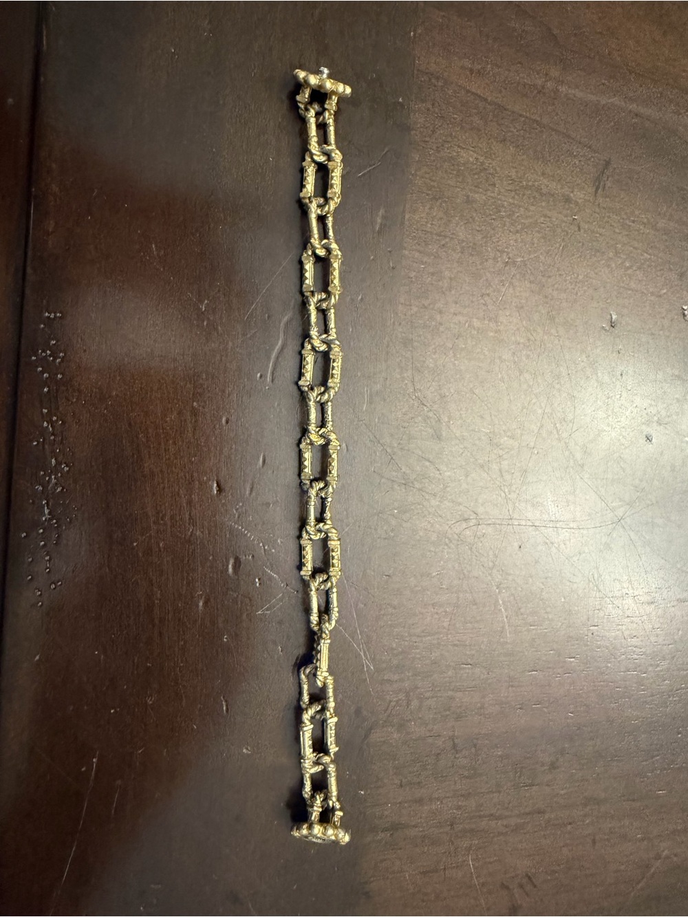 Gold-Tone Textured Link Bracelet Vintage Brutalist
Gold Tone STOCKO